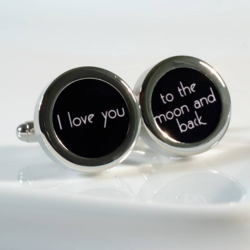 Ich Liebe Dich Zum Mond Und Zurück Manschettenknöpfe Personalisiertes Geschenk Für Ihn Bräutigam Pc635 von urbaneye