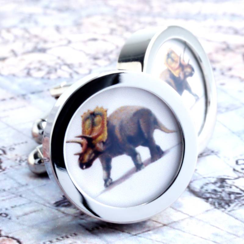 Triceratops Dinosaurier Manschettenknöpfe Pc084 von urbaneye