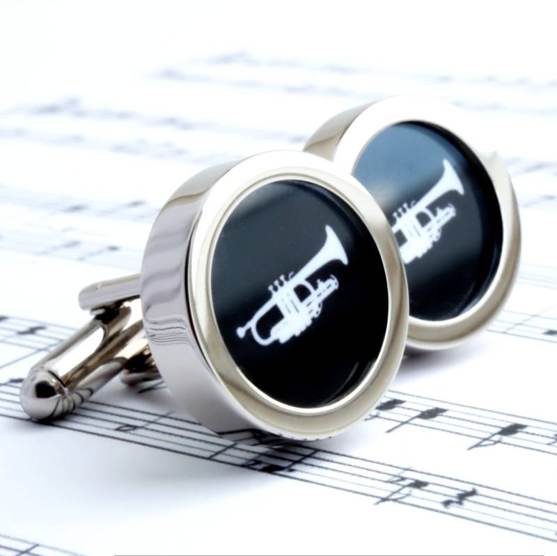 Trompete Manschettenknöpfe, Geschenk, Musiker Geschenk Groomsmen, Bräutigam, Brass Band Manschettenknöpfe Orchester Instrument Pc259 von urbaneye