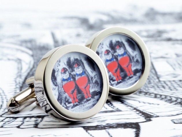 Tweedle Dum Und Dee Manschettenknöpfe Aus Alice Im Wunderland Für Romanze, Hochzeiten Bräutigame Pc611 von urbaneye