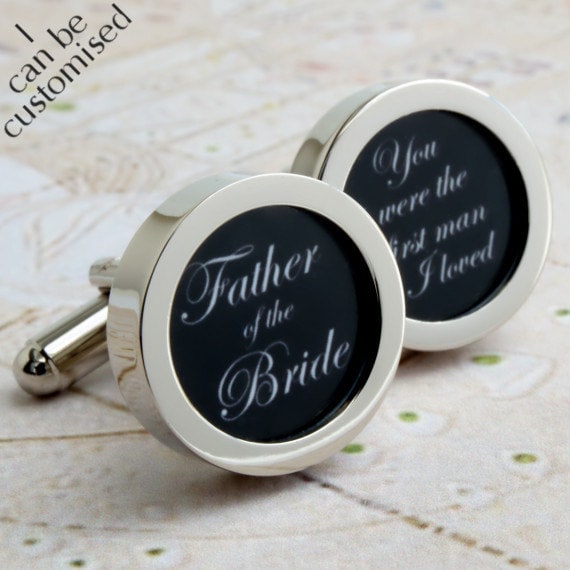 Vater Der Braut Manschettenknöpfe, You Were The First Man I Loved - Hochzeitsparty Manschettenknöpfe in Eleganter Schriftzug Pc570 von urbaneye