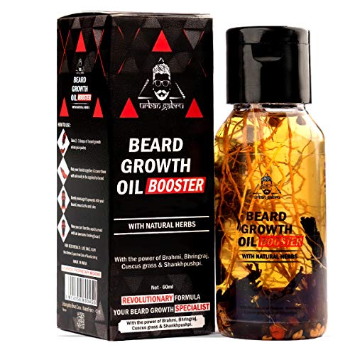 UrbanGabru Beard Booster Growth Oil for Men | Enriched with Natural Herbs & Jadibuti (60 ml) | Paraben Free | Fills Patchy Beard | For Thicker & Longer Beard | Rich in Vitamins & Omega 3, 6, 9 von urbangabru