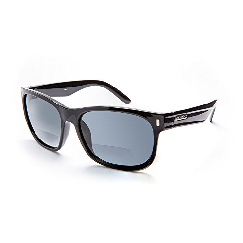 Urbanium Eyewear Modell New York - klassische Sonnenbrille in schwarz - polarisierend mit unauffälligen Lesefenster im unteren Bereich der Gläser in verschiedenen Stärken (+1.50) von urbanium e y e w e a r