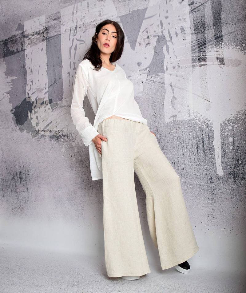 Frauenhose, Palazzo Leinenhose, Lange Hose, Lose Freizeithose, Sommerhose, Yachtkleidung, Plus Size Um185Ln Frauenhose, Palazzo Leinenhose, Lange Hose, Lose Freizeithose, Sommerhose, Yachtkleidung, Plus Size Um185Ln von urbanmood
