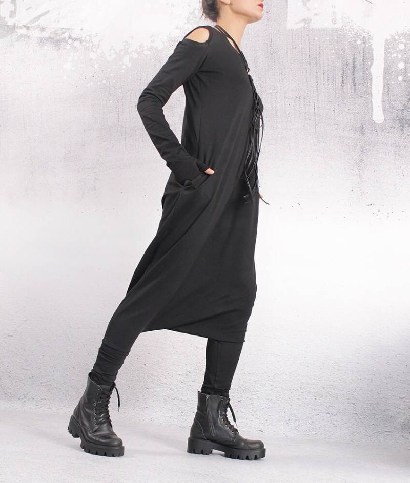 Overall, Übergröße Übergroßer Schwarzer Loser Anzug, Hose Mit Tiefem Schritt, Locker Sitzende Von Urbanmood - Ta-006-Pu Overall, Übergröße Übergroßer Schwarzer Loser Anzug, Hose Mit Tiefem Schritt, Locker Sitzende Von Urbanmood - Ta-006-Pu von urbanmood