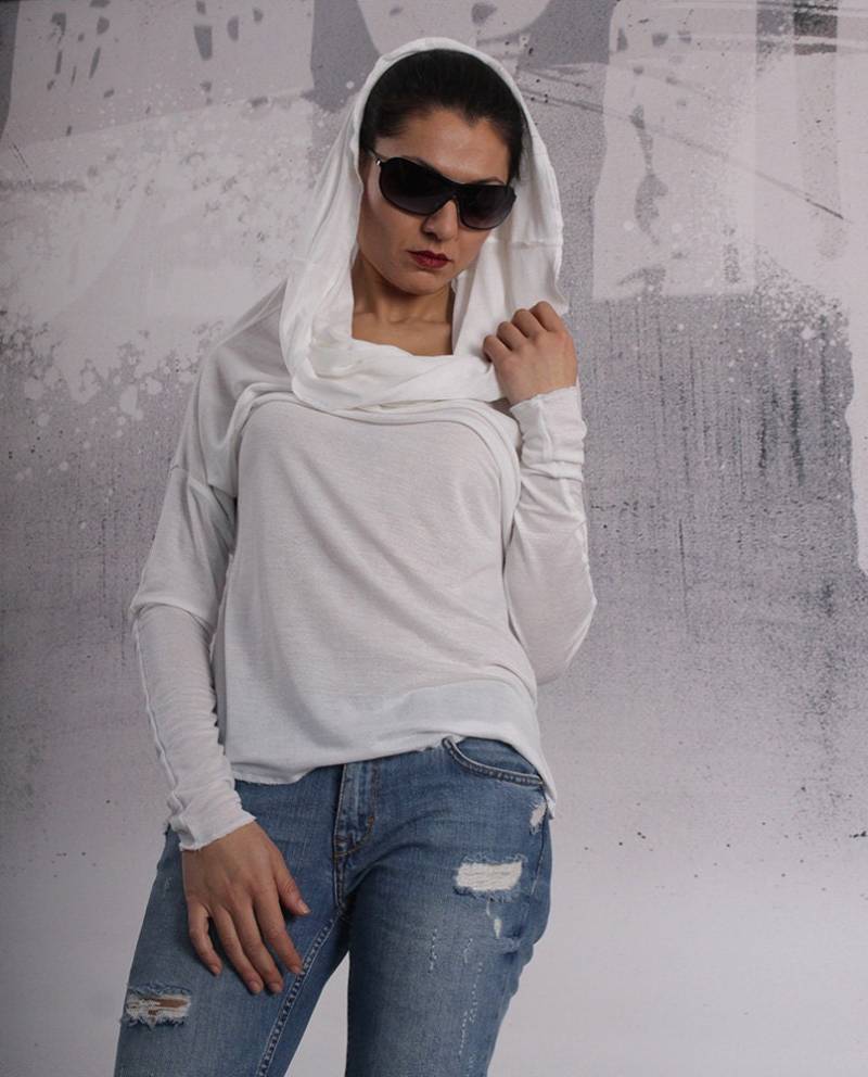 Tunika, Wendbares Weißes Tunika Top, Lockeres Kleid, Lose Oversized Tshirt Von Urbanmood - Fp-Nevi-Pt Tunika, Wendbares Weißes Tunika Top, Lockeres Kleid, Lose Oversized Tshirt Von Urbanmood - Fp-Nevi-Pt von urbanmood