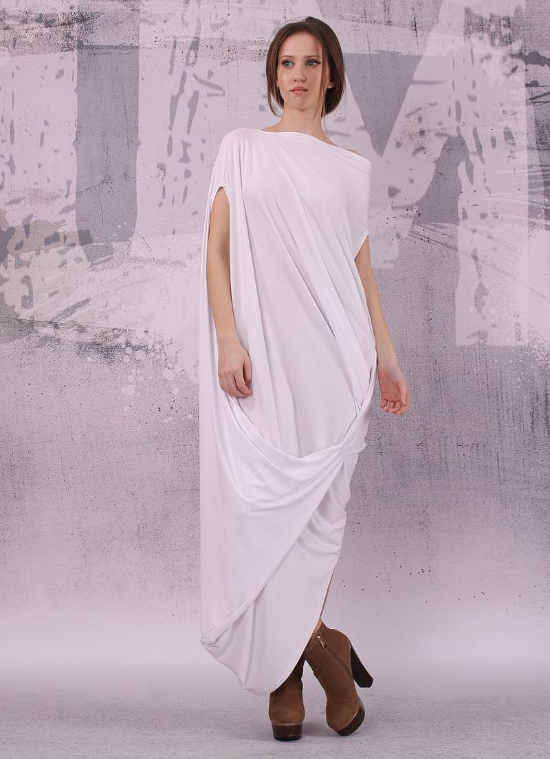 Weißes Lockeres Maxikleid Mit Sehr Kurzen Ärmeln, Übergrößenkleid, Oversized-Tunikakleid, Tunikakleid, Kaftankleid, Kaftankleid , Um-028-Gl Weißes Lockeres Maxikleid Mit Sehr Kurzen Ärmeln, Übergrößenkleid, Oversized-Tunikakleid, Tunikakleid, Kaftankleid, Kaftankleid , Um-028-Gl von urbanmood