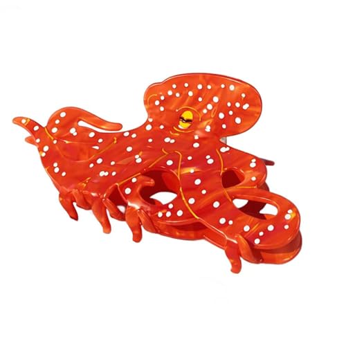 Einzigartige Haarspangen: Ozean-Tier-Krappenklammern für Damen, neuartige Haarklammern, Acetat-Haarspangen, lustige Haarklammern für dickes Haar von urrykid