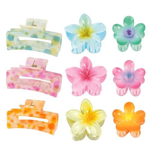 Haarklammern mit Sommerblumen, 9 Stück, Strand-Haar-Accessoires, hawaiianische Blume, niedliche Haarspangen für dickes Haar, große Damen-Haarspangen, Sommer-Strand-Accessoire, Geschenk Haarklammern mit Sommerblumen, 9 Stück, Strand-Haar-Accessoires, hawaiianische Blume, niedliche Haarspangen für dickes Haar, große Damen-Haarspangen, Sommer-Strand-Accessoire, Geschenk von urrykid