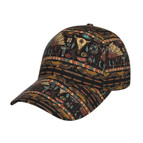 urtradezz Indianermütze Indianer-Baseballkappe Indianer Sonnenhut verstellbar Cap Indianerhut Trucker Hat Cap, Native 02, One size von urtradezz