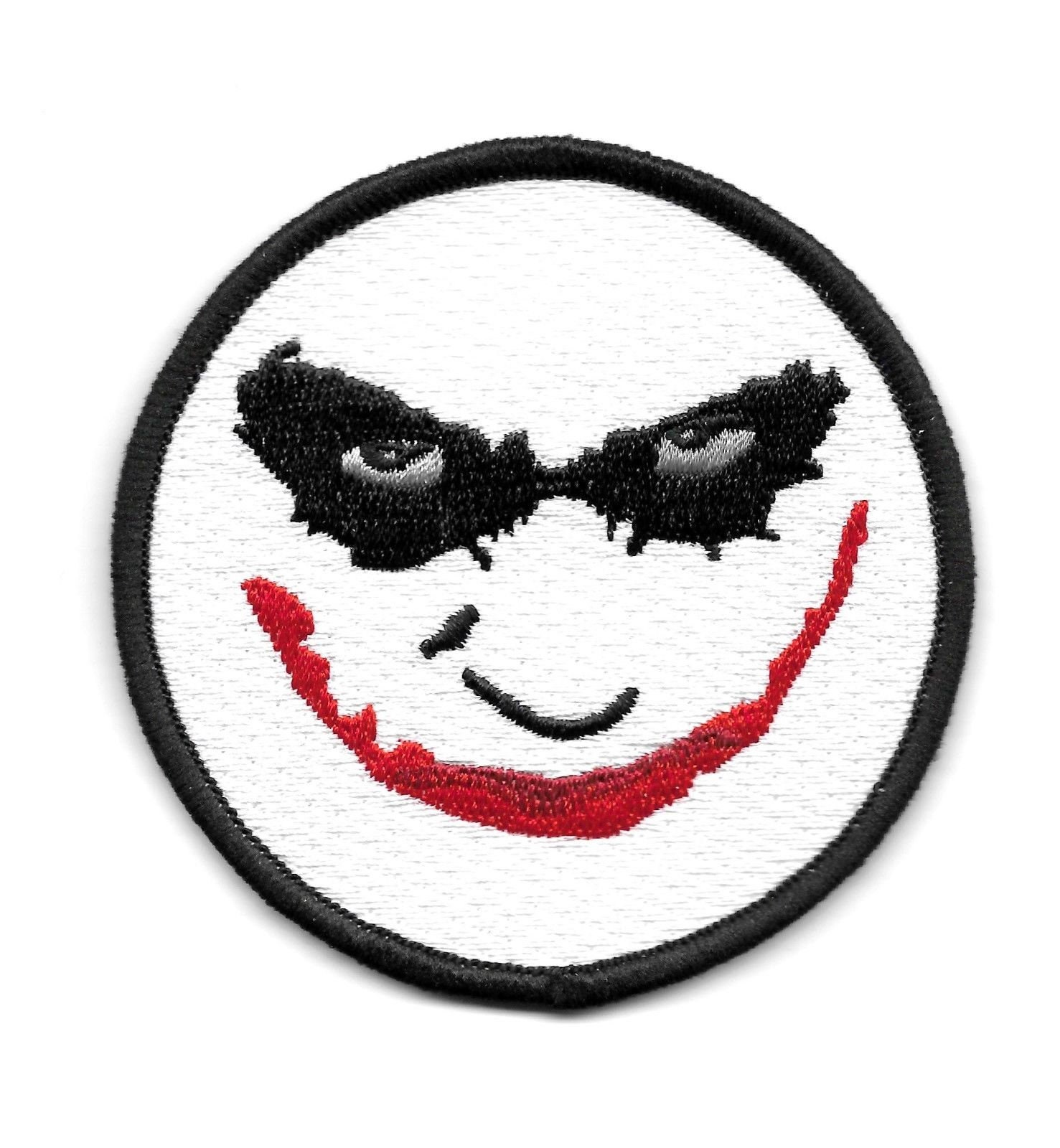 Clown Joker Warum So Serious Gesicht Aufnäher 3-Zoll Gestickt von usMILITARYPATCHcom