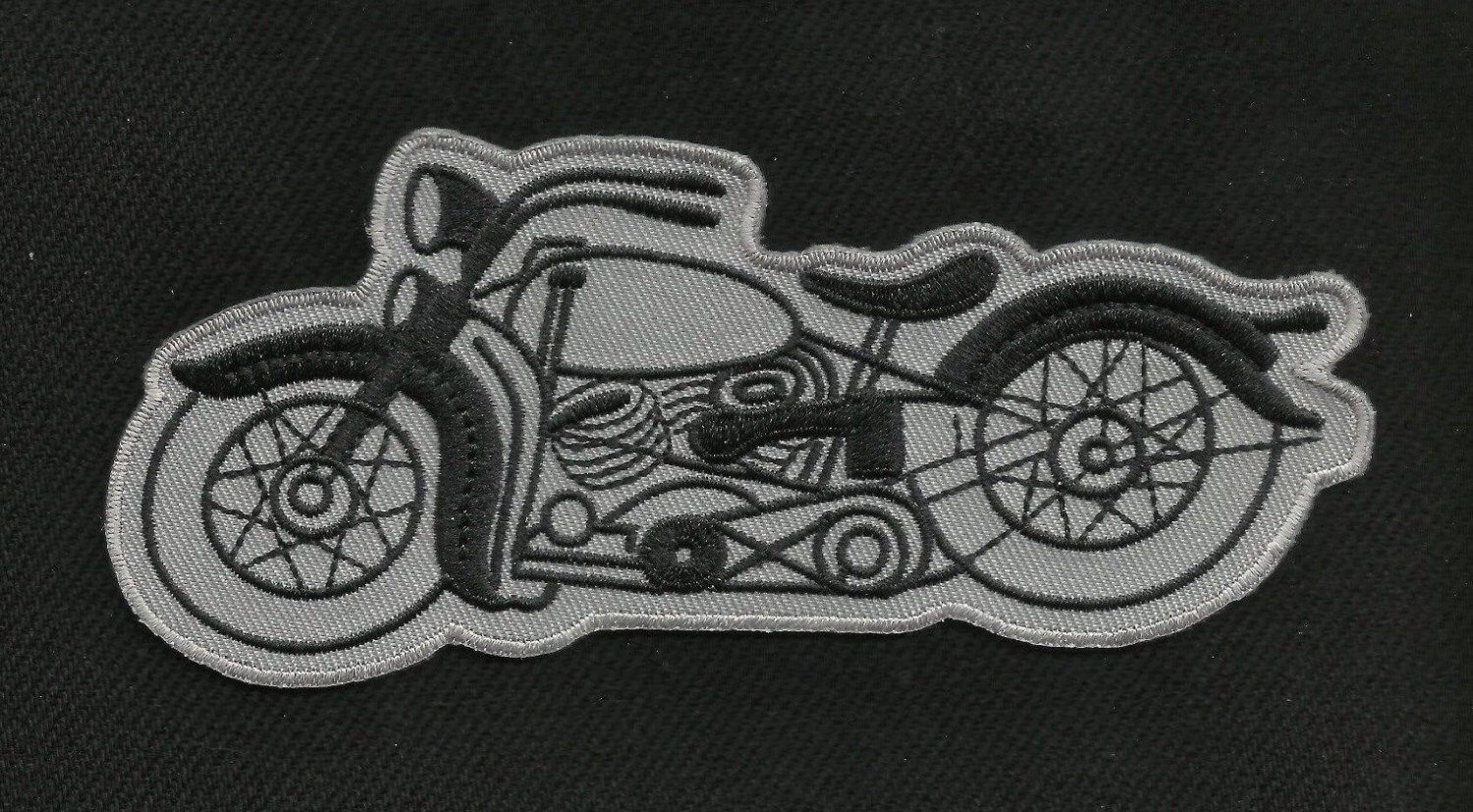 Vintage 50S Style Motorrad Biker Patch - Grau von usMILITARYPATCHcom