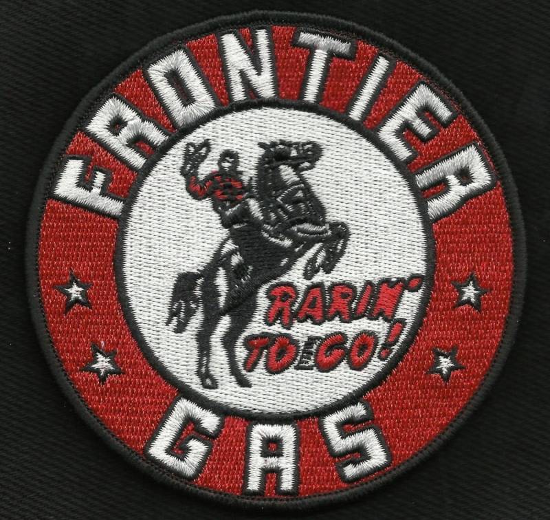 Vintage Style Frontier Gas Rarin' To Go Biker Aufnäher von usMILITARYPATCHcom