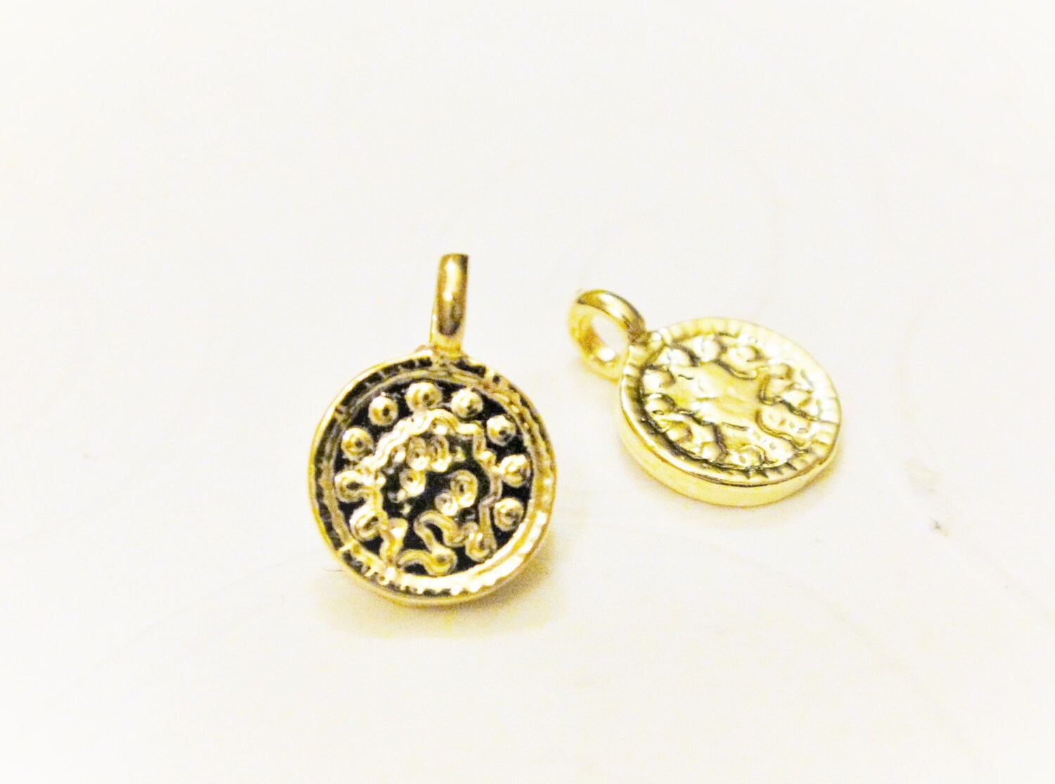 2Tlg. Vermeil, 18K Gold Über 925 Sterling Silber Runder Kreis Anhänger, Glänzender Goldkreis Vergoldeter Scheibenanhänger, Kleiner Scheibenanhänger 2Tlg. Vermeil, 18K Gold Über 925 Sterling Silber Runder Kreis Anhänger, Glänzender Goldkreis Vergoldeter Scheibenanhänger, Kleiner Scheibenanhänger von usaw