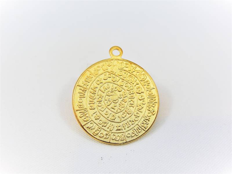 Vermeil, 18K Gold Über 925 Sterling Silber Münzanhänger, Vermeil-Münzenmedaillon, Matte Goldmünze, Goldmünzenscheibe, Disc von usaw