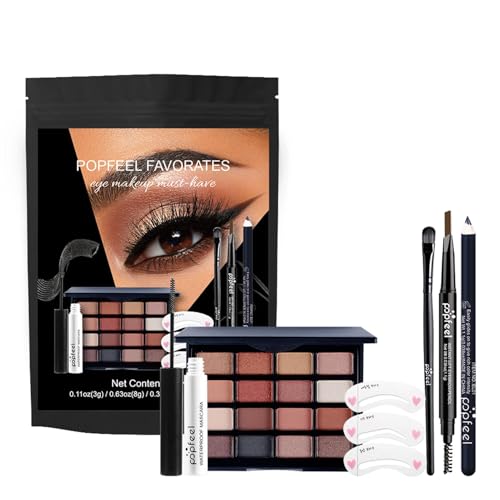 usefulbeauty Lidschatten-Set, Augen-Make-up-Set - Tragbares Make-up-Set mit Lidschatten, Eyeliner und Mascara | Langlebiger, wasserfester 8-teiliger Lidschatten für Damen-Augen-Make-up von usefulbeauty