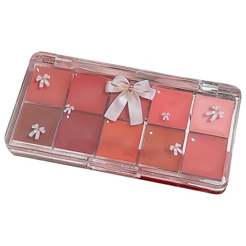 usefulbeauty Lippenfarbpalette, Lippenstiftpalette | 10 Farben wässriges Lippen-Make-up | Gelee-getönter Lipgloss, feuchtigkeitsspendendes Lippenstift-Make-up-Set, langlebig für Damen und Herren von usefulbeauty