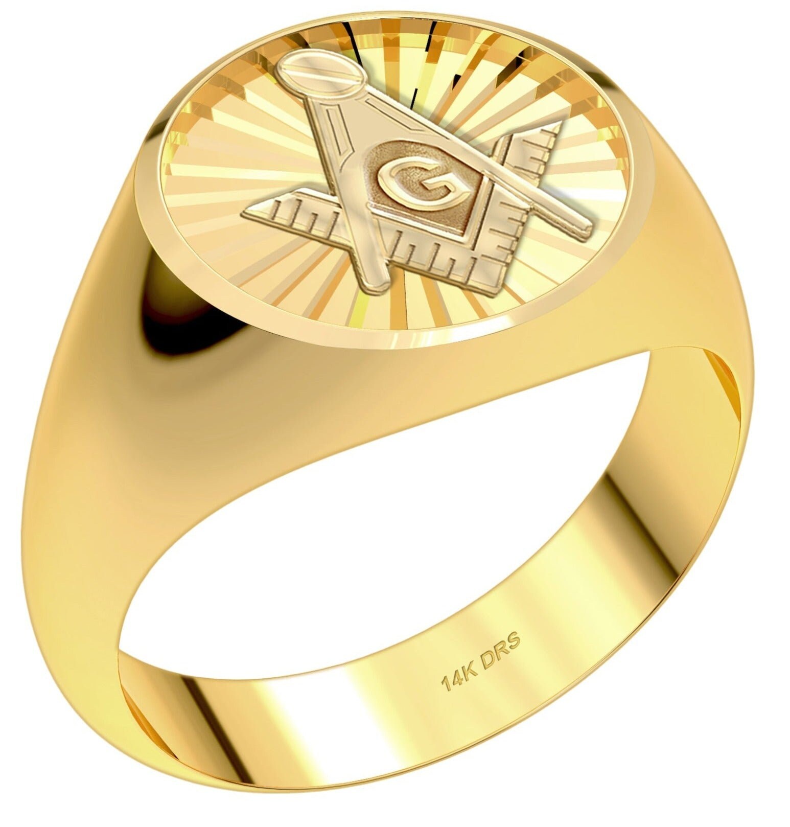 Anpassbarer Masonic Ring Aus 10K Oder 14K Weißgold Gelbgold Für Herren von usjewelsandgems