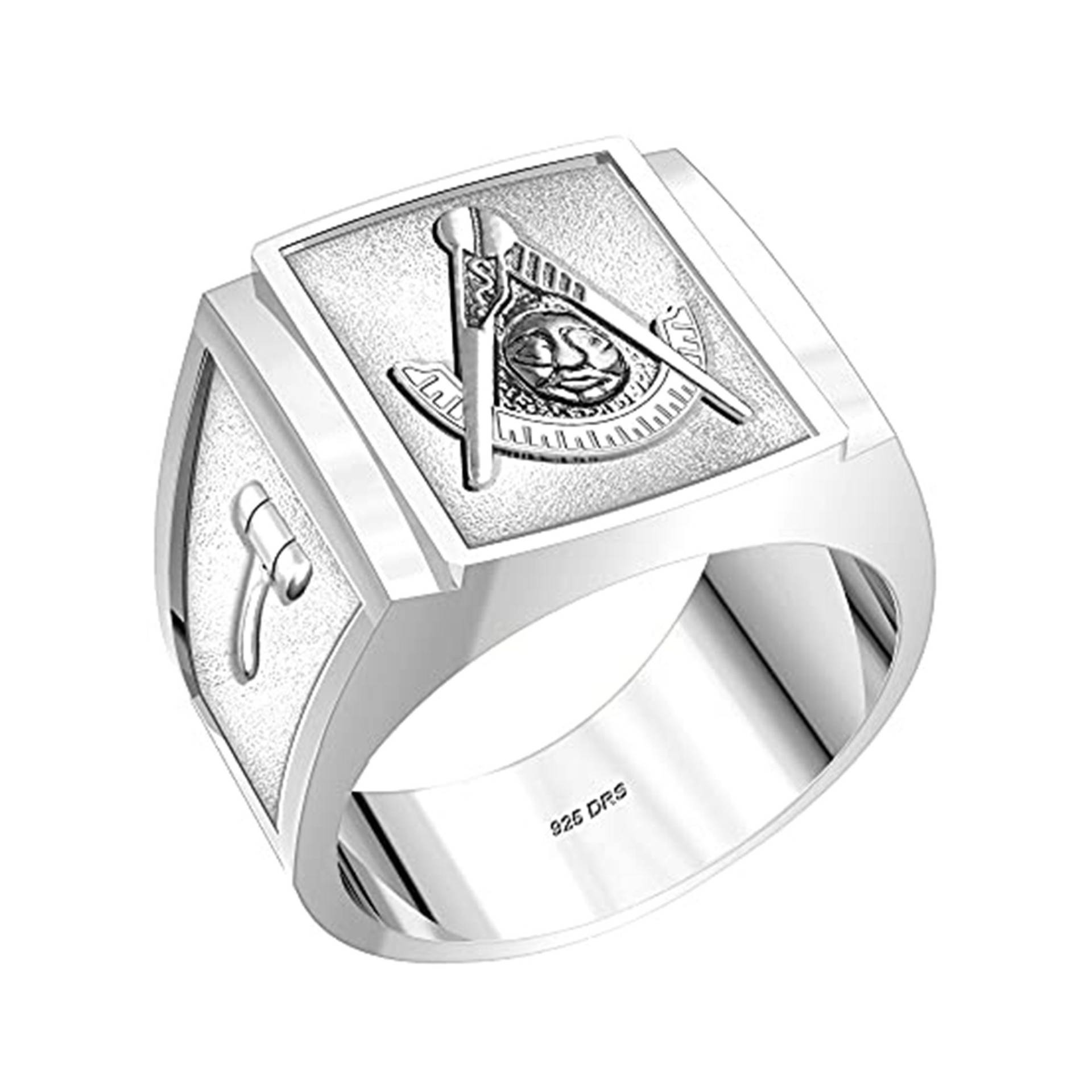 Us Jewels Masonic Herren 925 Sterling Silber Mit 10K Oder 14K Gelbgold Past Master Ring von usjewelsandgems