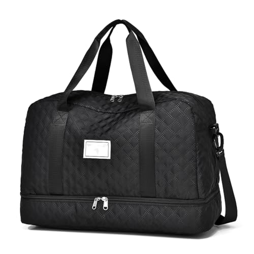 Reisetasche für Damen und Herren mit Schuhfach, Handgepäck-Reisetasche für Fitness und Reisen, Schwarz Reisetasche für Damen und Herren mit Schuhfach, Handgepäck-Reisetasche für Fitness und Reisen, Schwarz von ustrip