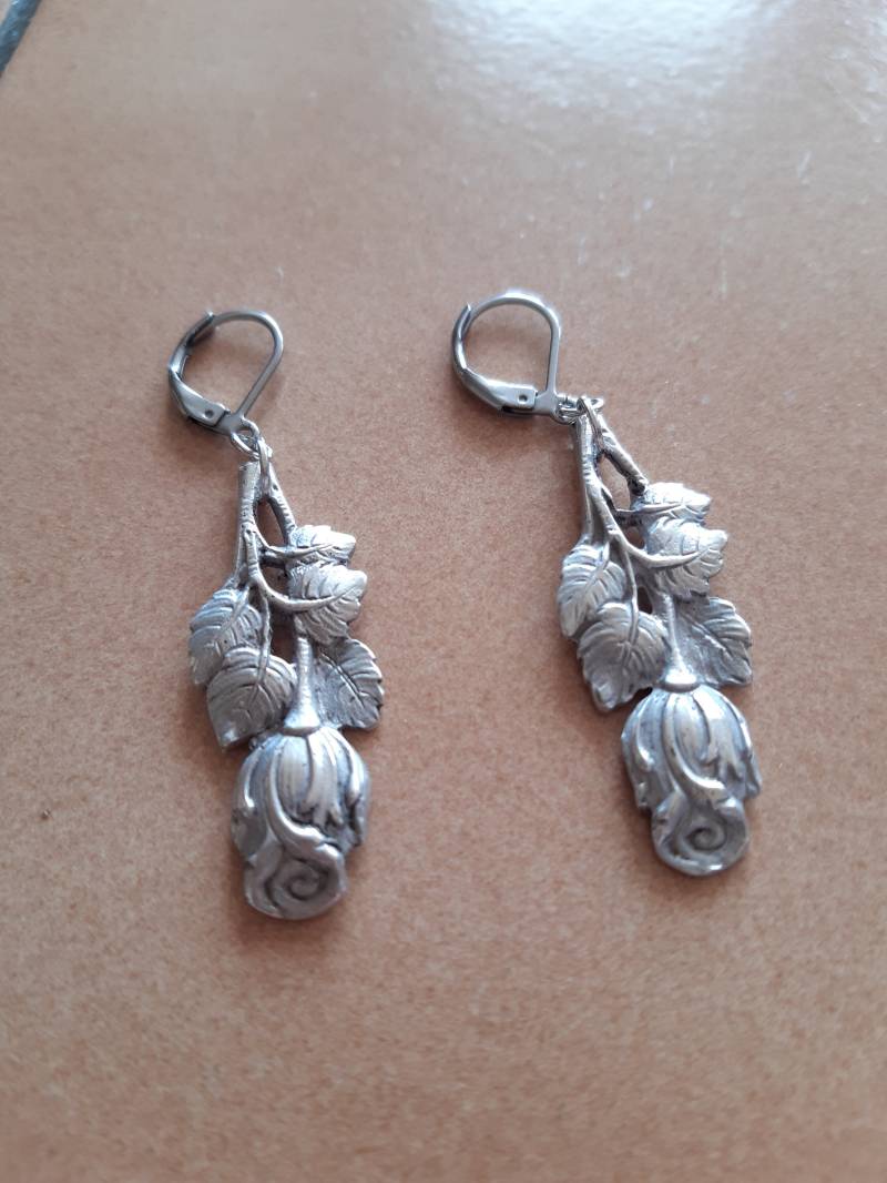 Besteckschmuck Ohrringe Rose von utasostseeperlen