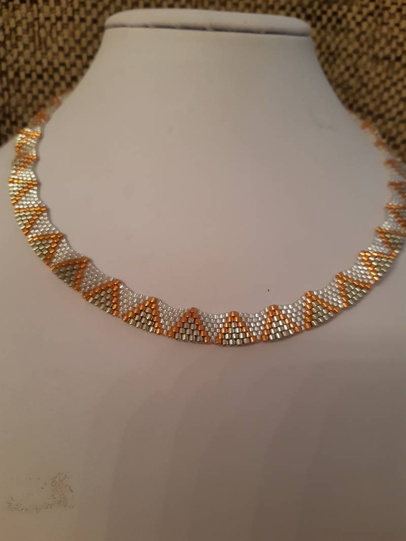 Handgefädelte Kette Aus Miyukiperlen von utasostseeperlen