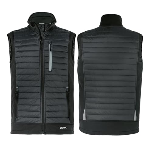 Uvex tune-up Herren Hybridweste - robuste Arbeitsweste - für Arbeit und Freizeit - Schwarz - L von Uvex
