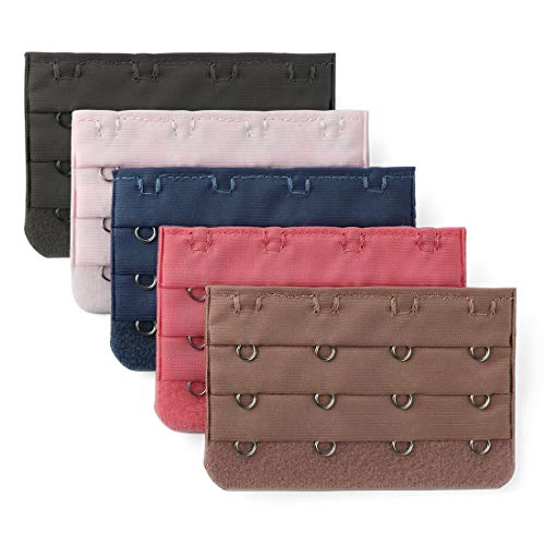 Allegra K Damen 3 x 4 Haken Bra Extenders Gurt Extention Vielfältige Farbe 5 Stk von uxcell