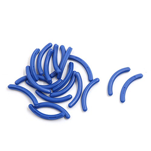 sourcing map 20 Pcs Blau Weich Gummi Kosmetik Make-up Wimpernzange Refill Pads für Damen von uxcell