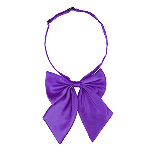 sourcing map Damen Einstellbare feste Farbe Schleifer Halter Hals Bogen Krawatte Purple Einheitsgröße von uxcell