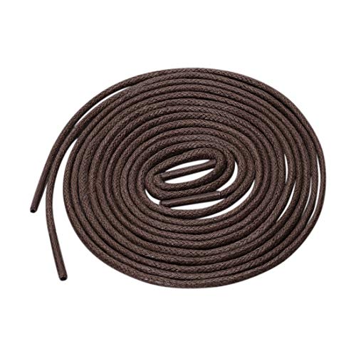 uxcell 2 Paare Damen Rund Gewachst Oxford Schnürsenkel für Lederschuh Dunkel Braun 60cm von uxcell