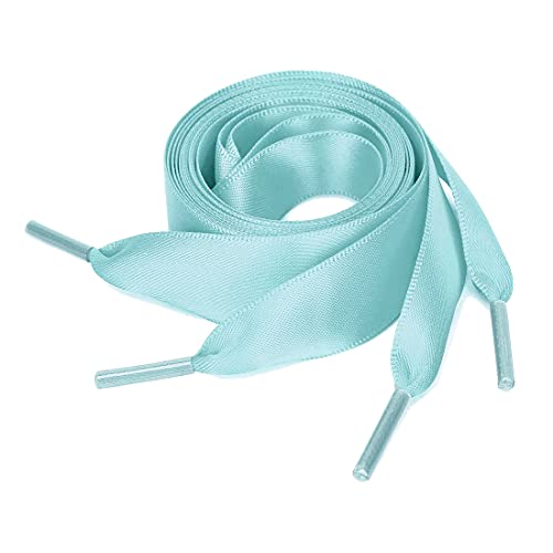 uxcell Damen 2 Paar Flachband Schnürsenkel Turnschuhe Canvas Schnürsenkel Hellblau 50cm von uxcell