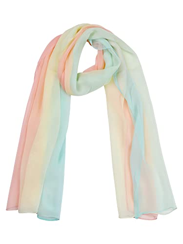 uxcell Langer Chiffon-Schal für Hochzeit, seidiger Farbverlauf, Party, Frühling, Sommer, Strand, Wrap für Frauen, Blassrosa Gelb Blau, 63"x19.6" uxcell Langer Chiffon-Schal für Hochzeit, seidiger Farbverlauf, Party, Frühling, Sommer, Strand, Wrap für Frauen, Blassrosa Gelb Blau, 63"x19.6" von uxcell