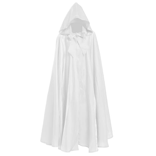 Sensenmann Kostüm Umhang Halloween Kostüm Frauen Teufel Mittelalter Kleidung Fee Karneval Kostüm Damen Hexe Gothic Kleidung Gruselig Lustig - Angebote des Tages Heute(Weiß,One Size) von uxxnjfg