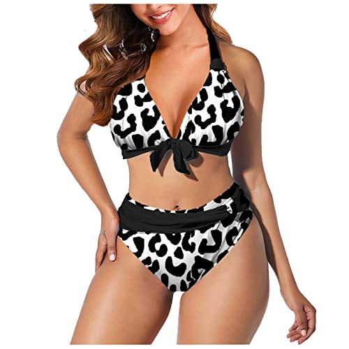 uxxnjfg Damen Push Up Bikini Set Zweiteiler Damen Badeanzüge Strandmode Sommer Elegant Bikini Sexy Festliche Vintage Badeanzüge Für Damen Anzug Damen Figurformend Effekt Bekleidung Damen Weiss XXXXXL von uxxnjfg