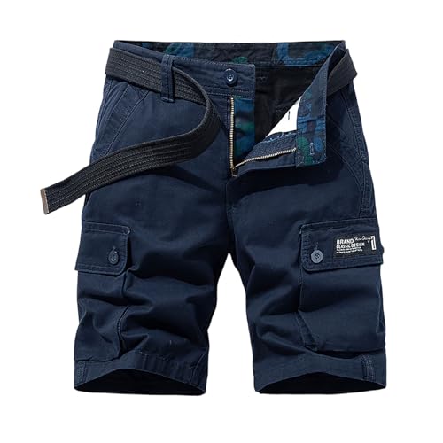 uxxnjfg Kurze Cargohose Herren Cargo Shorts Sommer Kurze Hosen Herren Baumwolle Chino Shorts Freizeithose Baggy Dünne Sommerhose Große Größen Strandhose Meine Bestellungen Anzeigen Königsblau 3XL von uxxnjfg