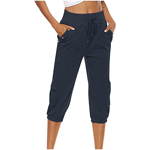 uxxnjfg Sommerhose Damen Leicht Leichte High Waist Elastischer Bund 3/4 Damenhosen Stretch Weite Freizeit Damen Hose Business Jogging Festliche Bequeme Luftige Hosen Sporthose Damen Outfits Marine XL uxxnjfg Sommerhose Damen Leicht Leichte High Waist Elastischer Bund 3/4 Damenhosen Stretch Weite Freizeit Damen Hose Business Jogging Festliche Bequeme Luftige Hosen Sporthose Damen Outfits Marine XL von uxxnjfg