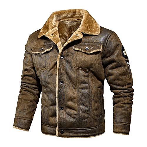 uxxnjfg Winterjacke Herren Übergangsjacke Warme Bomberjacke Fleece Pilotenjacke Oversized Winterparka Wärme Arbeits Übergrößen Outdoor Jacken Modern Langarm Wintermantel Männer Jacket Kaffee XL uxxnjfg Winterjacke Herren Übergangsjacke Warme Bomberjacke Fleece Pilotenjacke Oversized Winterparka Wärme Arbeits Übergrößen Outdoor Jacken Modern Langarm Wintermantel Männer Jacket Kaffee XL von uxxnjfg