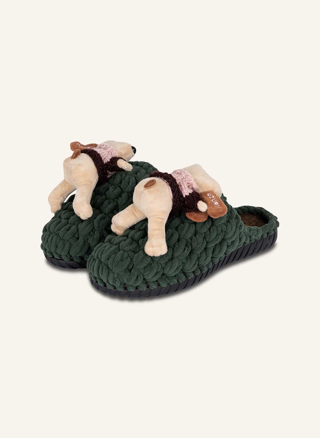 Uzurii Pantoffeln Pantoffel Cosy Snoopy gruen von uzurii