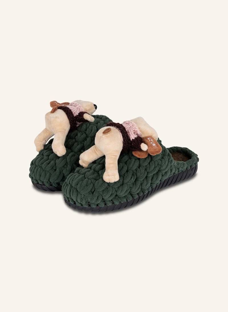 Uzurii Pantoffeln Pantoffel Cosy Snoopy gruen von uzurii