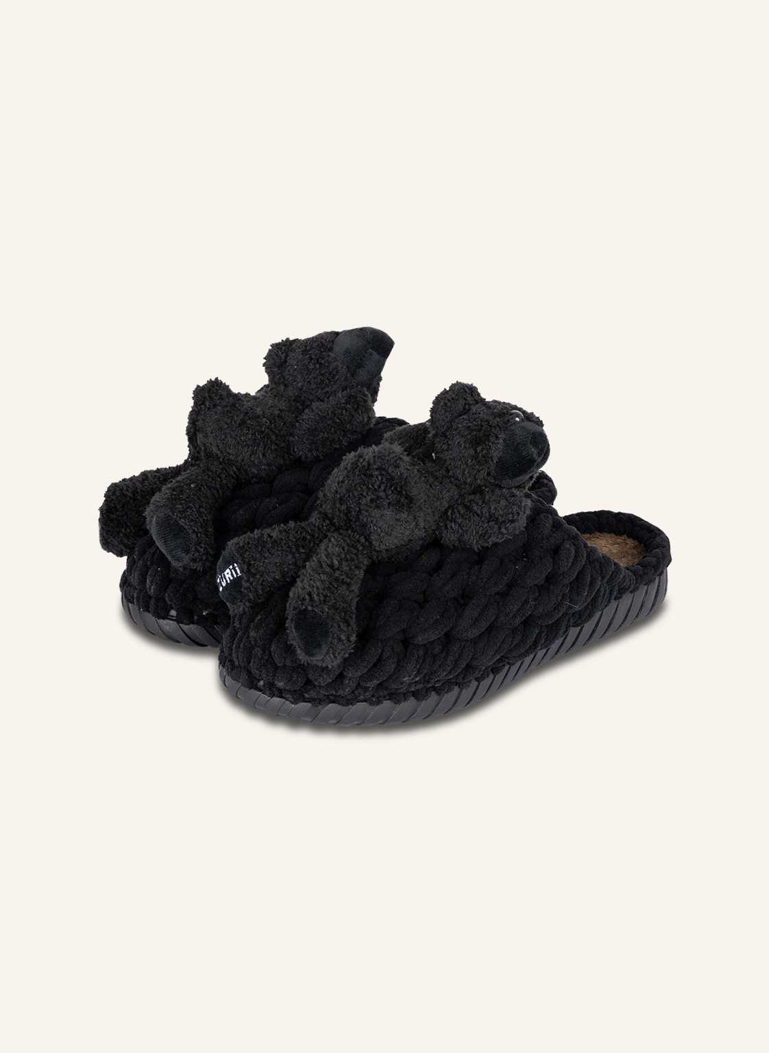 Uzurii Pantoffeln Pantoffel Fozzie Bear schwarz von uzurii