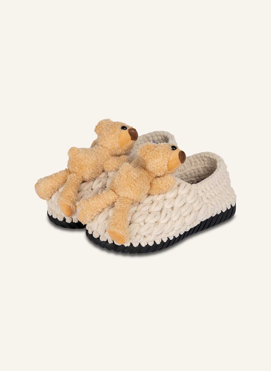 Uzurii Pantoffeln Pantoffel Teddy Bear beige von uzurii