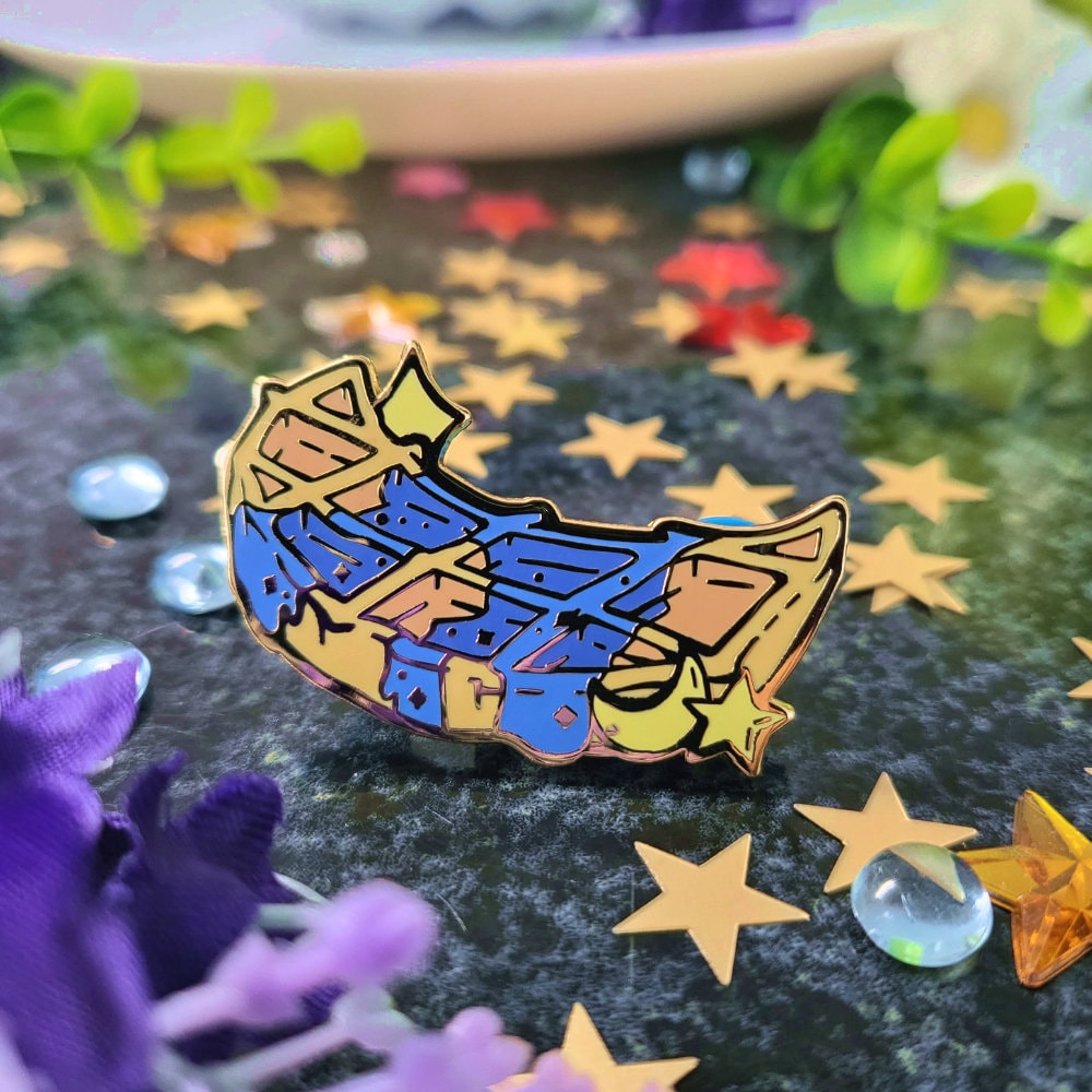 Celestial Pastries - Star-Crossed Waffle Emaille Pin Celestial Pastries - Star-Crossed Waffle Emaille Pin von v0idlessStore