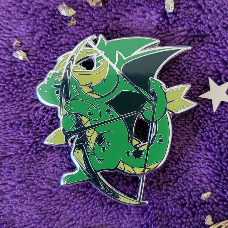 Dragons & Waffe - The Tracker Emaille Pin von v0idlessStore