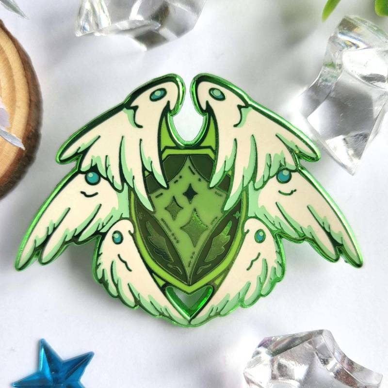 Engelswaffe - Schild Emaille Pin von v0idlessStore