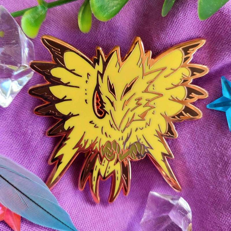 Federleichter Elemental Birds - Thunder Emaille Pin von v0idlessStore