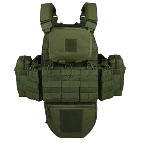 YAKEDA Outdoor Abnehmbare CS Trainingsweste, Molle Atmungsaktives Training Schnell Verstellbare Spielweste, Grün (Army Green), Einheitsgröße von vAv YAKEDA