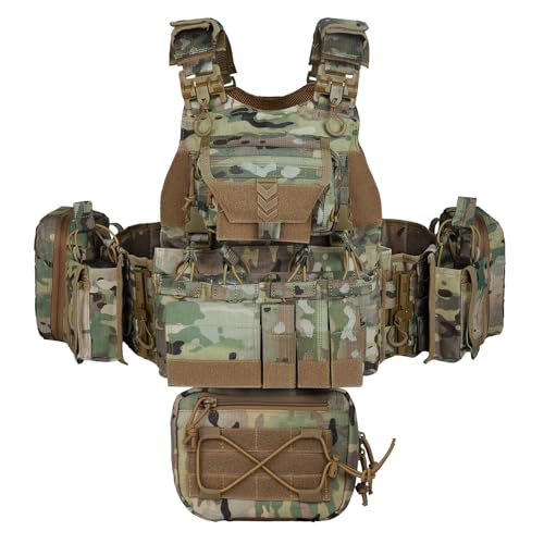 Yakeda Outdoor-Trainingsweste mit Pals-System, multifunktional, MOLLE-Schnellverschluss-Weste, für Wandern, Camping, Training von vAv YAKEDA