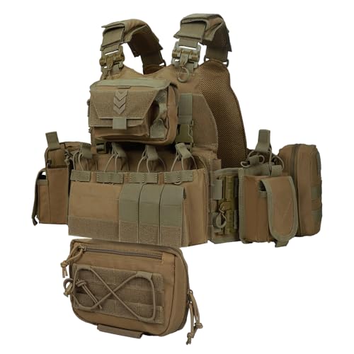 Yakeda Outdoor-Trainingsweste mit Pals-System, multifunktional, MOLLE-Schnellverschluss-Weste, für Wandern, Camping, Training von vAv YAKEDA