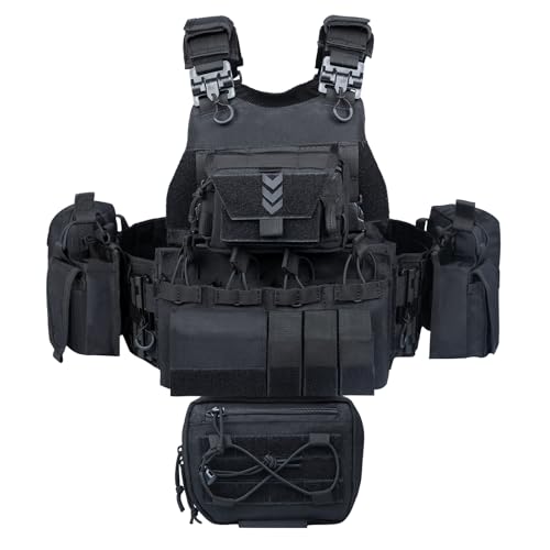Yakeda Outdoor-Trainingsweste mit Pals-System, multifunktional, MOLLE-Schnellverschluss-Weste, für Wandern, Camping, Training von vAv YAKEDA